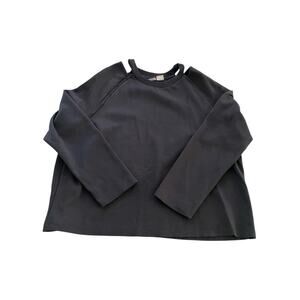 Chicos Zenergy Casual Pullover Sweater Peek A Boo Shoulder Cut Out US Size 12/14